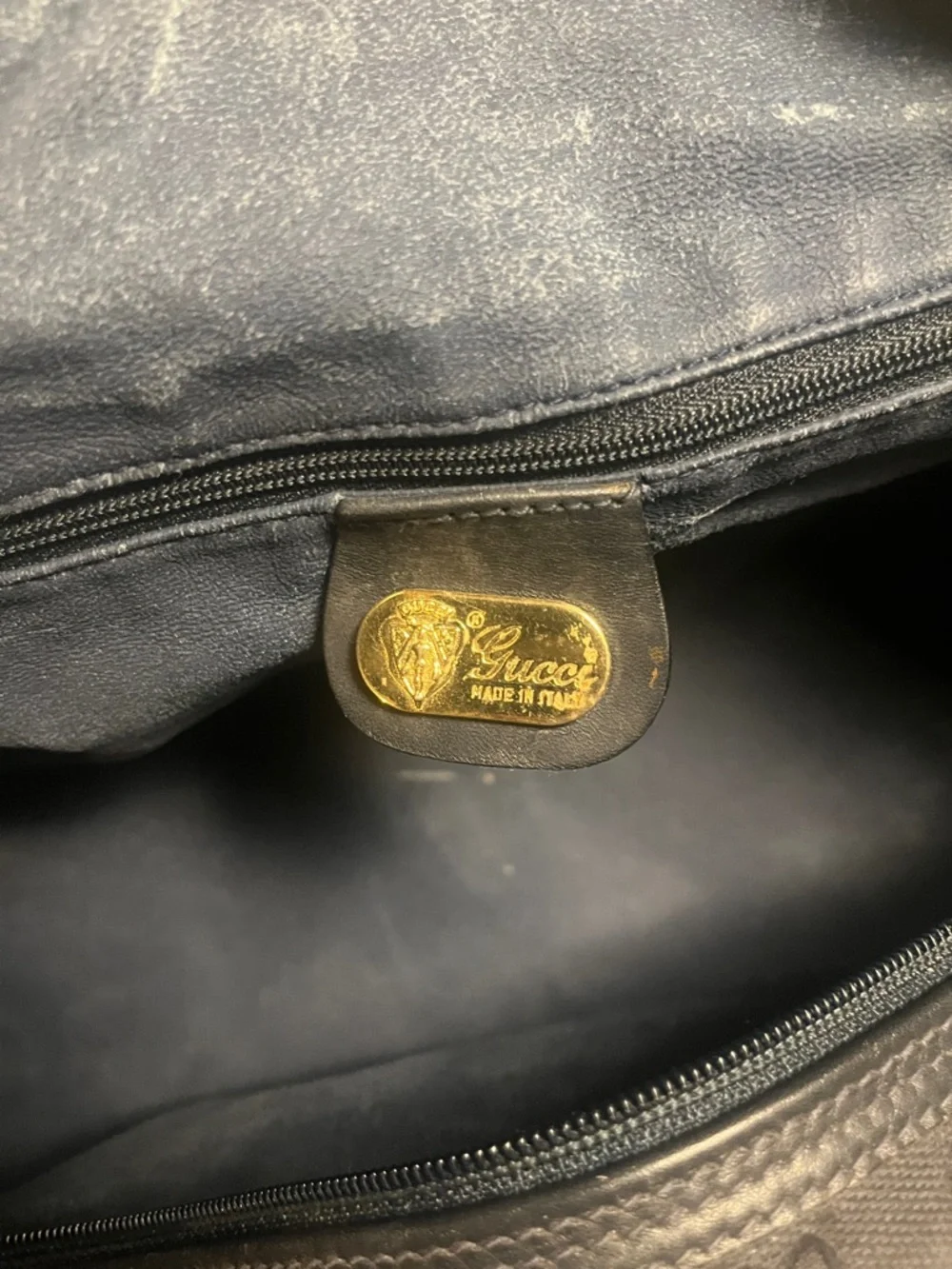 Gucci Black GG Canvas Duffel with Leather Trim